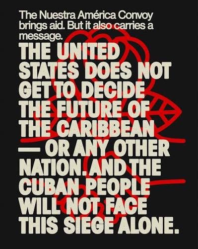 Imagem da campanha Stop The Siege de 2026 da DSA em Cuba