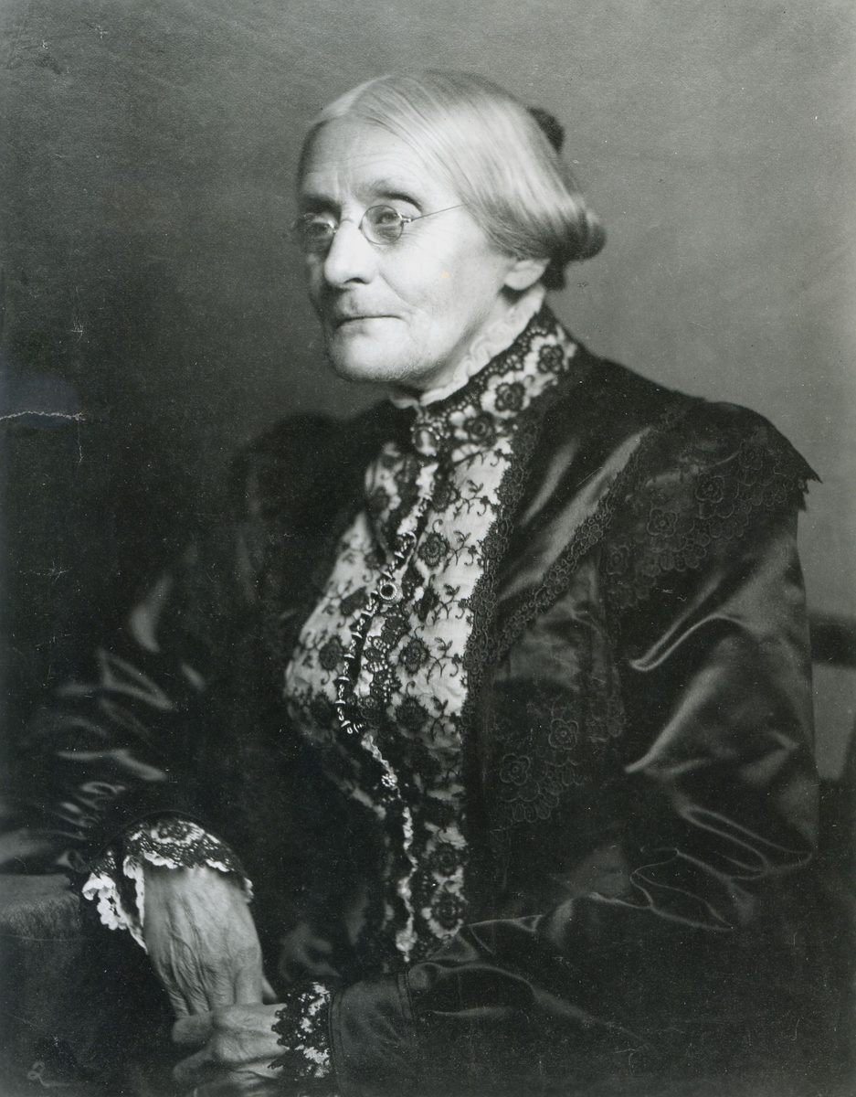 Retrato de Susan B. Anthony, sufragista norte-americana.