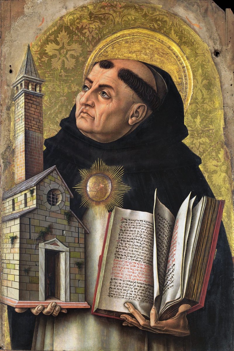 Retrato de Tomás de Aquino por Carlo Crivelli.