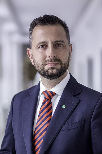 Retrato de Władysław Kosiniak-Kamysz, ministro da Defesa da Polônia.