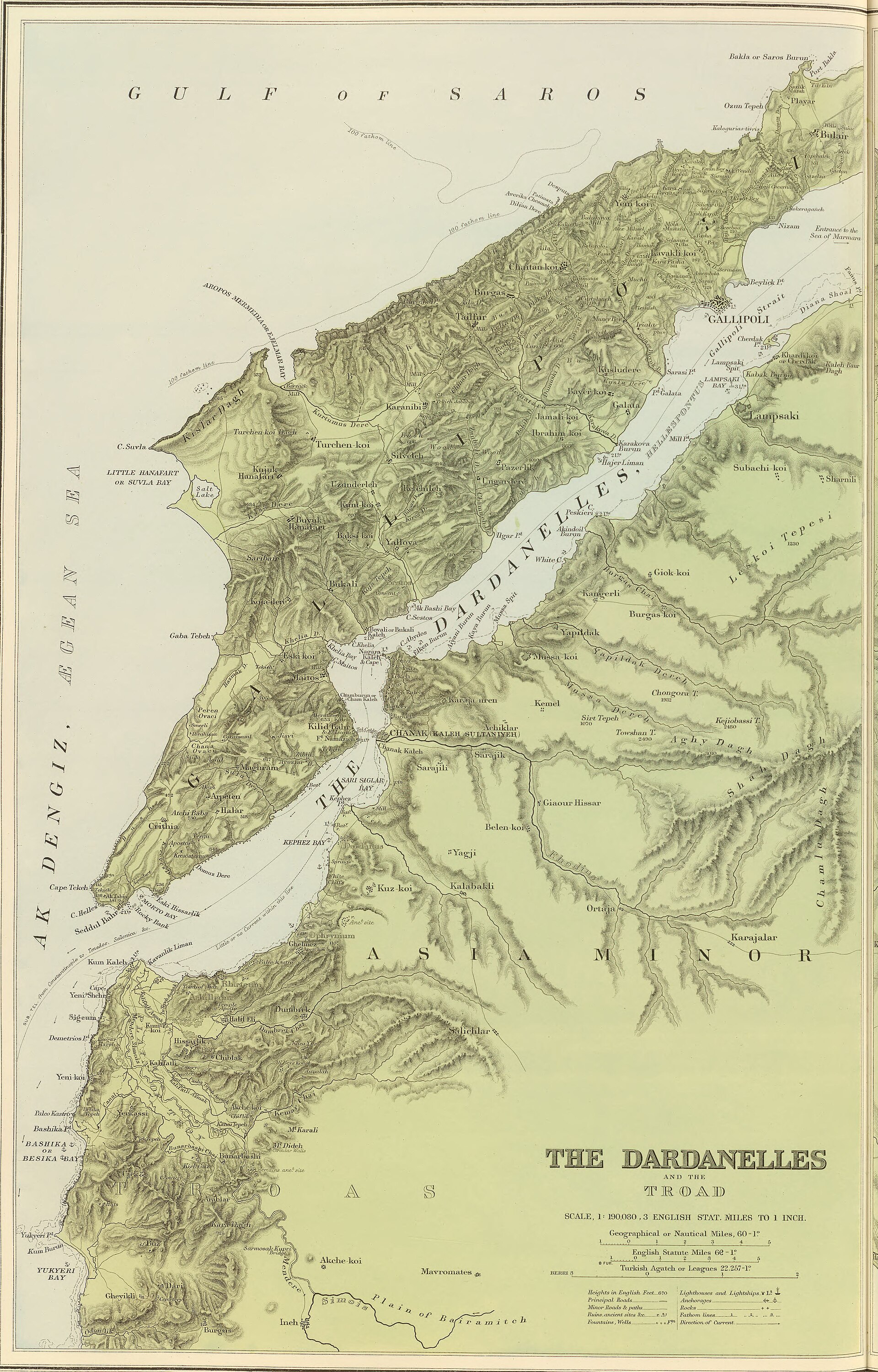 Mapa da Trôade, a região de Troia