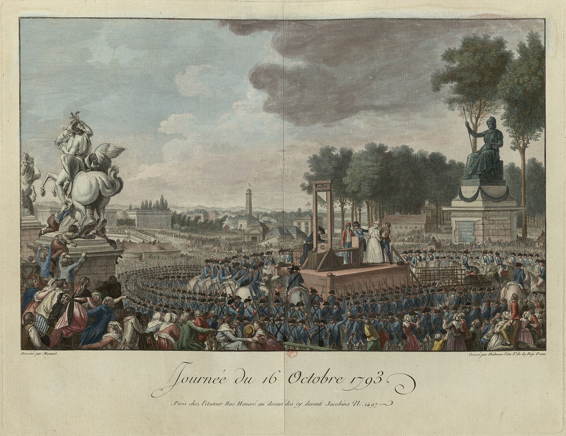 A execução de Maria Antonieta, 16 de outubro de 1793.