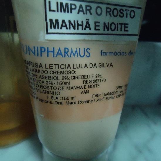 Figura 44 e 45 do Laudo 0392/2016 da Polícia Federal — Imagem dos produtos manipulados sobre a bancada das pias com o nome de “MARISA LETÍCIA LULA DA SILVA”.